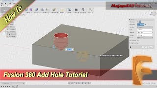 Fusion 360 How To Add Hole On Object