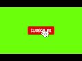YouTube animated green screen video with bell icon subscribe