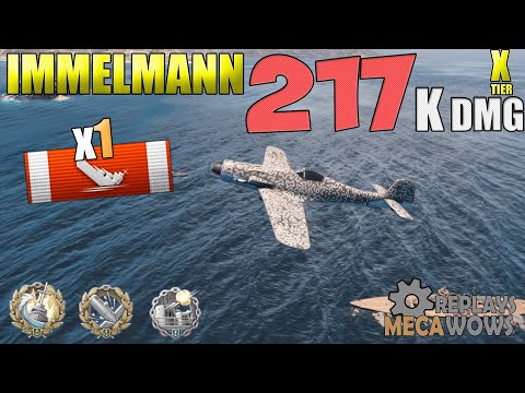 Max immelmann Action - 1 Kill 217k damage | World of Warships Gameplay