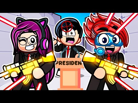 Protect the President in Roblox Rivals with my family | Karim Plays