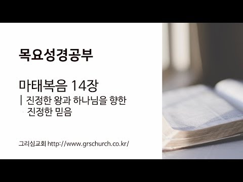 [목요성경공부] 마태복음 14장 : 진정한 왕과 하나님을 향한 진정한 믿음