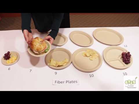 Compostable fiber disposable plates