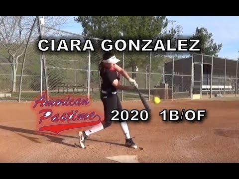 2020 Ciara Gonzalez First Base and Outfield UTL Softball Skills Video