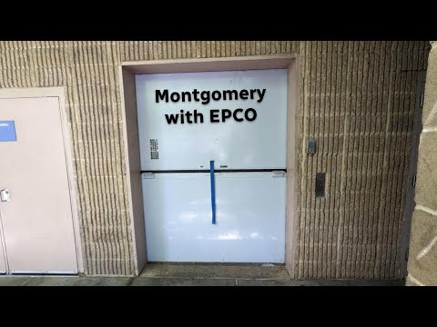 Montgomery hydraulic freight elevator at The Mall in Columbia (outside food court entry) in MD