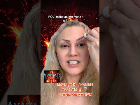 ASH TO FLAME! 🔥🌋#tiktokviral #avatarfireandash #avatar #makeup #howto #fy #epic #trend #shorts