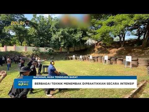 TINGKATKAN KEMAMPUAN, PERSONEL BATALYON C PELOPOR SATBRIMOB POLDA NTB LATIHAN MENEMBAK BERSAMA