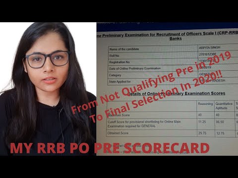 MY RRB PO PRE SCORECARD!!! RRB PO 2021 || BANKING EXAMS 2021 ||