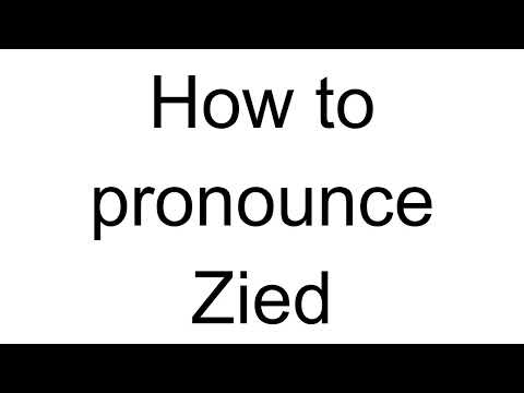How to Pronounce Zied (Arabic)