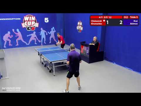 18:30 Хорошко Александр  0-3 Акимов Игорь  стол 5  ЮГ-4  15.07.22