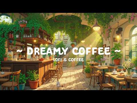 Dreamy Morning Coffee ⛅ Quiet Relax in Garden Cafe Shop 🌼 Lofi Hip Hop - Lofi Chill to Deep Focus