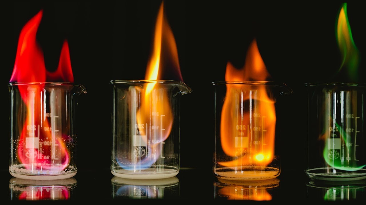 The rainbow flame demonstration