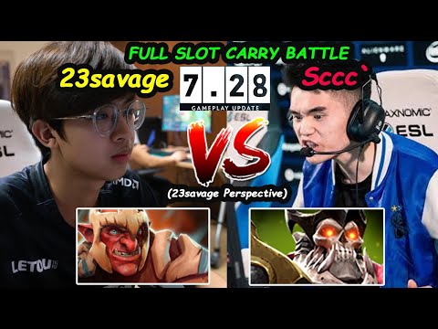 23savage [Troll Warlord] vs China GOD EHOME Sccc [Wraith King]  EPIC BATTLE Dota 2 7.28 Gameplay