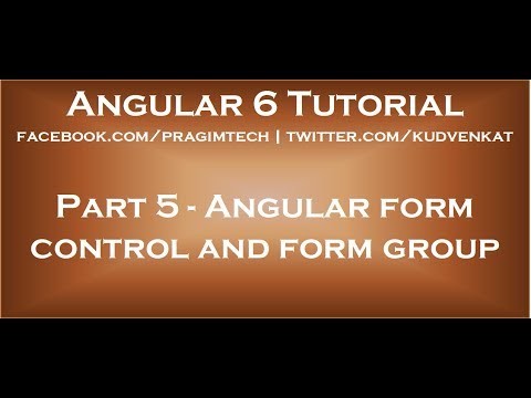 Angular form control and form group