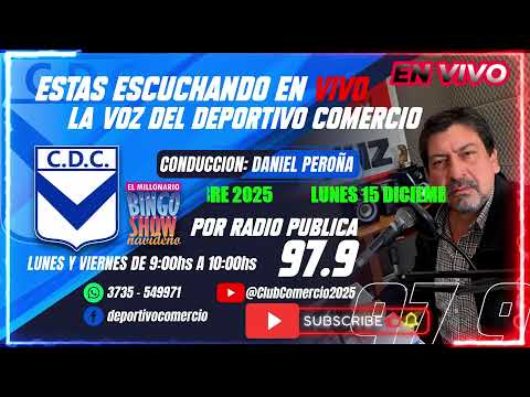 Emisión en directo de Club Comercio, Bingo Show Navideño..Santa Sylvina Chaco