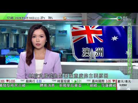 無綫TVB六點半新聞報道｜澳洲有調查發現當地人生活滿意度比新冠疫情時期低 財政負擔成主要原因｜不少澳洲青少年反映社交媒體禁令有漏洞學者指需要時間等待成效顯現｜菲律賓7.8級地震增至最少45死逾600傷