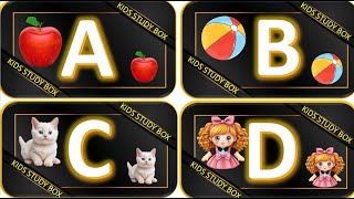 Learn Alphabet A to Z | ABC Preschool Book Learning A for APPLE English alphabet |#kidsstudybox