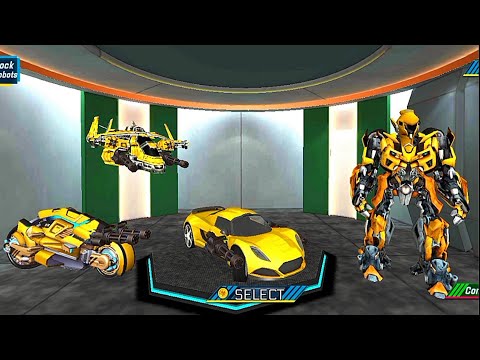 Grand Helicopter Robot Car Transform City Battle - Android Gameplay