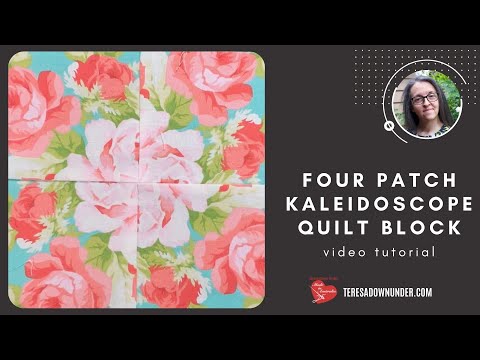 Four patch kaleidoscope quilt