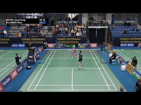 Match point - Kok Jing Hong vs Alex Lanier - MS, Final – Estonian Intl. 2022