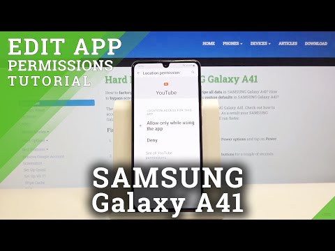 How to Enter App Permissions in SAMSUNG Galaxy A41 – Find App Section