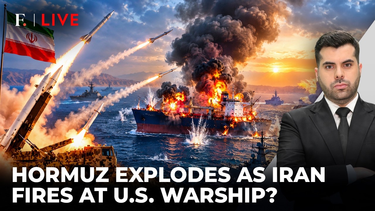 Iran 'Blasts' Cruise Missiles At Ship; Explosions Rock Hormuz as IRGC Launcher 'Hit'| Firstpost Live