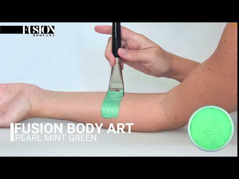 Fusion Body Art - Pearl Mint Green Face Paint Swatch