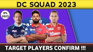 IPL 2023 l Delhi Capitals Target Players 2023 Mini Auction l DC Target Players 2023 Auction