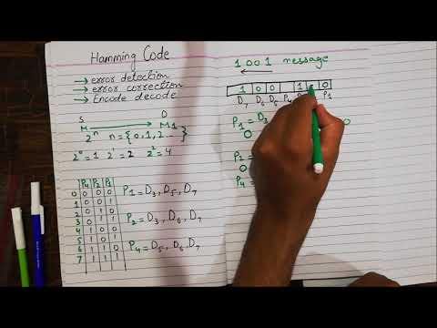 Hamming Code | Error detection  Correction Encodding Decodding 7 bit in hindi/Urdu