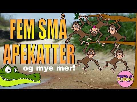 Fem små apekatter lekte i noen trær - MIX | Norske barnesanger