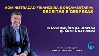 Classificação da Despesa quanto à natureza