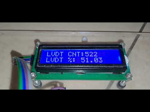 Home made LVDT (Linear variable differential transformer) voltage output in % on Arduino.