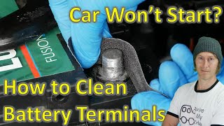 Car won't start? TRY THIS FIRST - How to clean battery terminals / Remove Battery Terminal Corrosion