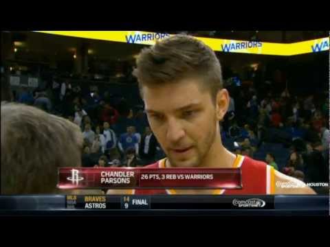 Chandler Parsons postgame 高富帥對戰勇士賽後訪問 2013.03.08 vs Warriors
