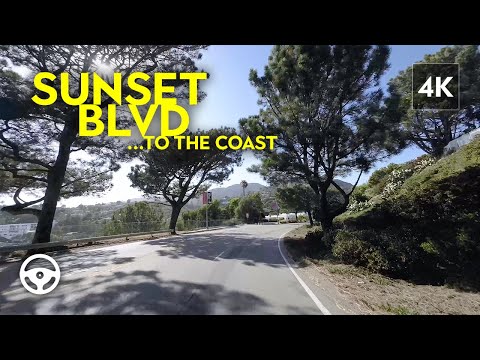 🚙 Driving Sunset Blvd | from the 405 to the PCH | Los Angeles Driving Tour [4K]