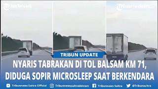 Download lagu Viral! Suspected Microsleep: White Car Nearly Hits Truck on Balsam Toll Road at Km 71 mp3