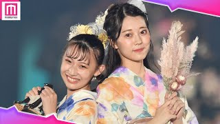 【今日好き】柚来しいな&松村キサラ、笑顔が眩しい 浴衣姿で会場彩る【関西コレクション 2022 A/W】