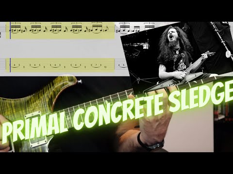 Primal Concrete Sledge (Breakdown and Solo) Guitar Play Through with Guitar Tabs