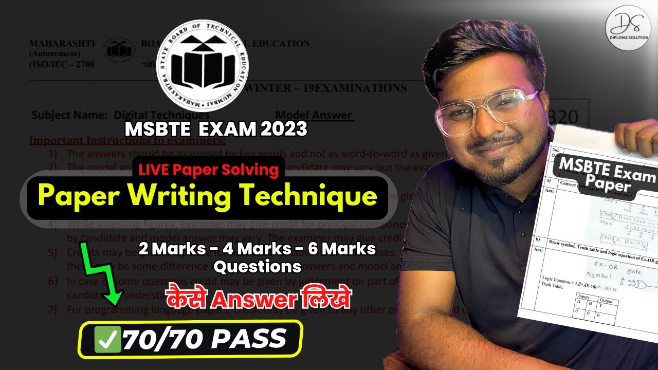 🛑 MSBTE LIVE Paper Solving Technique | MSBTE Winter Exam 2025 Score 70/70 🤩 | MSBTE Latest Updates