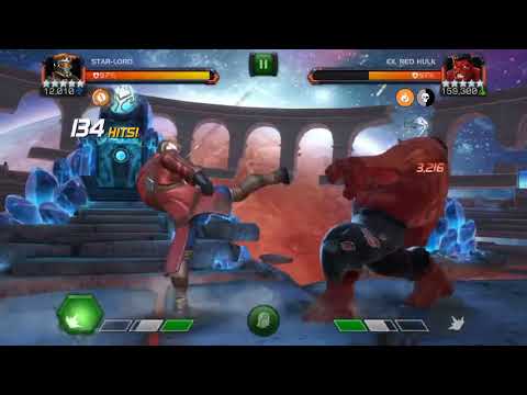 Marvel Contest of Champions MCOC LABYRINTH OF LEGENDS : Star Lord vs Red Hulk Soloed 5min