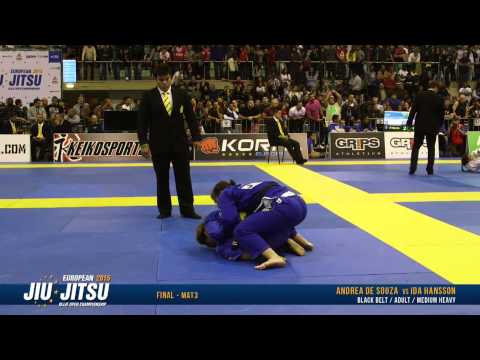 European Open 2015 Black Belt FINALS: Adult Female - Medium Heavy (Andrea de Souza vs. Ida Hansson)