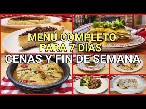 🔴MENÚ COMPLETO para 1 Semana, FÁCIL Y ECONÓMICO. Comidas y Cenas SALUDABLES para TODA LA SEMANA.