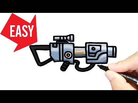 How to draw Fortnite Guns【ROCKET's（Pet）GUN】Easy & Cute drawing｜Jolly Art NEGI