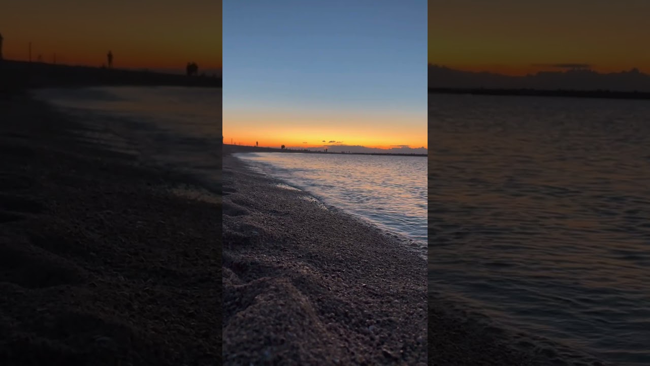 朝の穏やかな波