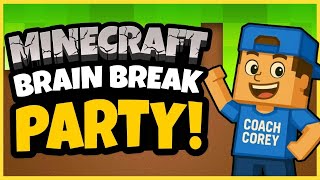 Minecraft Brain Break Party! 🎉 Hunt, Simon Says, Freeze Dance & More | Danny Go Inspired