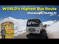 WORLD'S Highest Bus Journey | Leh to Khardungla Top | *Got Stuck at 18000ft* #leh #khardungla
