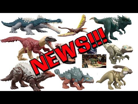 NEWS!!! MORE new Mattel Jurassic World figures revealed including the Champosaurus! & more!!!
