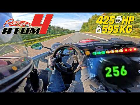 425HP Ariel Atom 4 is a ROCKET on GERMAN AUTOBAHN!