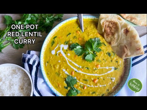 Easy One Pot Red Lentil Curry With No Tomatoes | FULL Recipe |