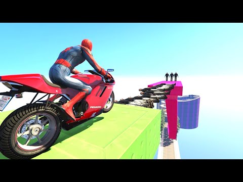 GTA V - WIPEOUT OBSTACLES RUN CHALLENGE w/ Spiderman