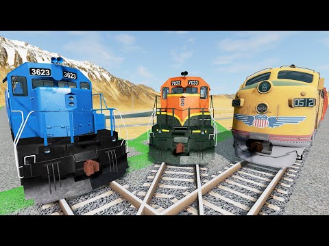 Crazy High Speed Train Crashes #4 - Beamng drive | Dancing Cars